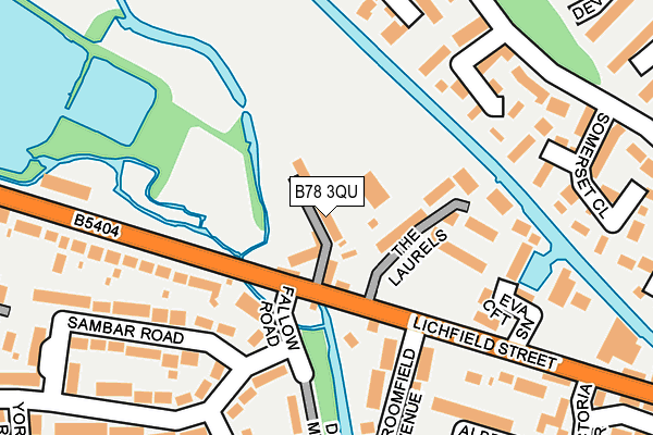 B78 3QU map - OS OpenMap – Local (Ordnance Survey)