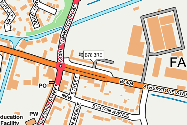 B78 3RE map - OS OpenMap – Local (Ordnance Survey)