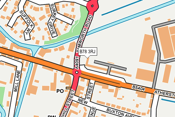 B78 3RJ map - OS OpenMap – Local (Ordnance Survey)