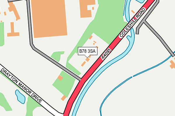 B78 3SA map - OS OpenMap – Local (Ordnance Survey)