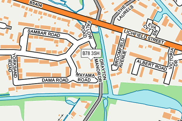 B78 3SH map - OS OpenMap – Local (Ordnance Survey)