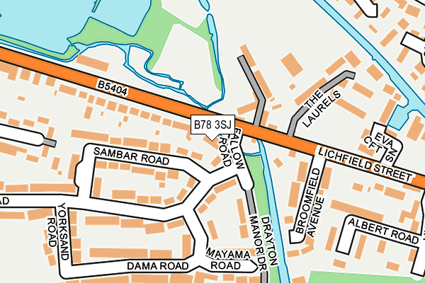 B78 3SJ map - OS OpenMap – Local (Ordnance Survey)