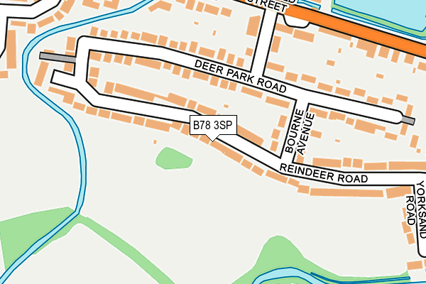 B78 3SP map - OS OpenMap – Local (Ordnance Survey)