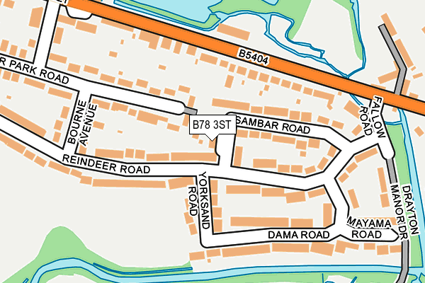 B78 3ST map - OS OpenMap – Local (Ordnance Survey)