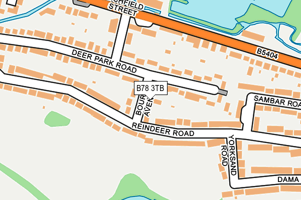 B78 3TB map - OS OpenMap – Local (Ordnance Survey)