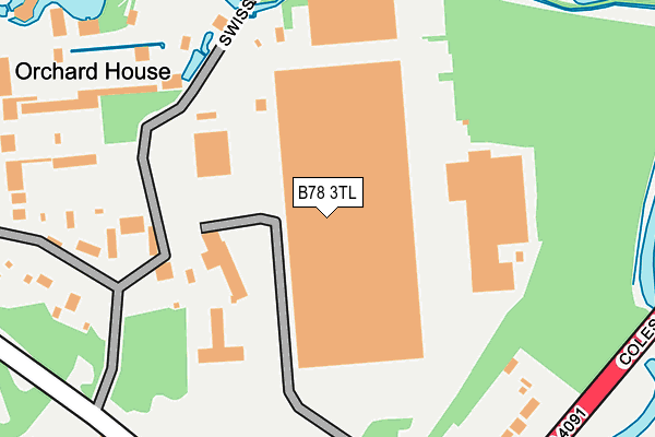 B78 3TL map - OS OpenMap – Local (Ordnance Survey)