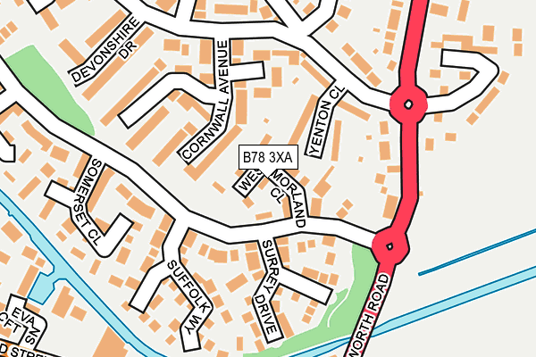 B78 3XA map - OS OpenMap – Local (Ordnance Survey)