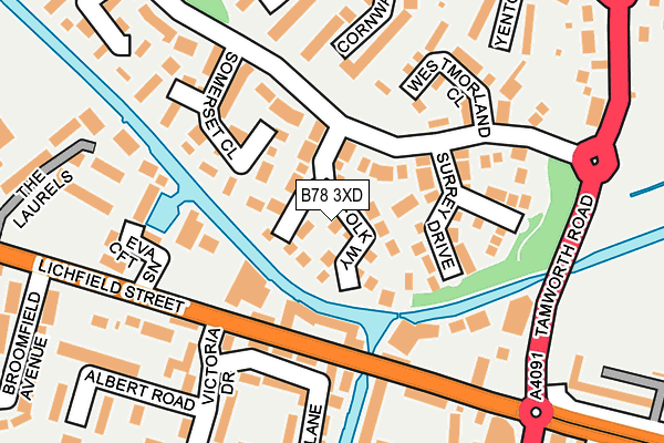 B78 3XD map - OS OpenMap – Local (Ordnance Survey)