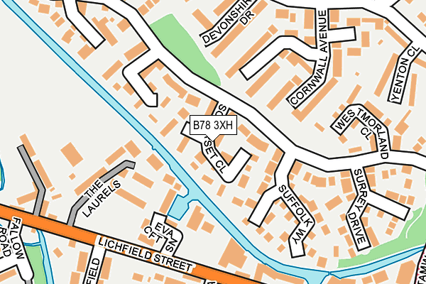 B78 3XH map - OS OpenMap – Local (Ordnance Survey)