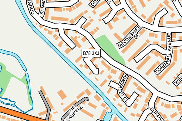 B78 3XJ map - OS OpenMap – Local (Ordnance Survey)