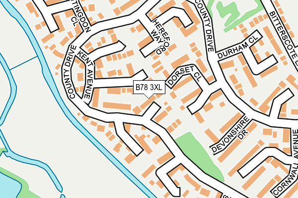 B78 3XL map - OS OpenMap – Local (Ordnance Survey)