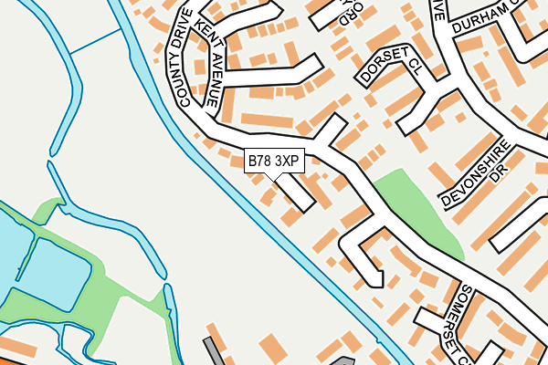 B78 3XP map - OS OpenMap – Local (Ordnance Survey)
