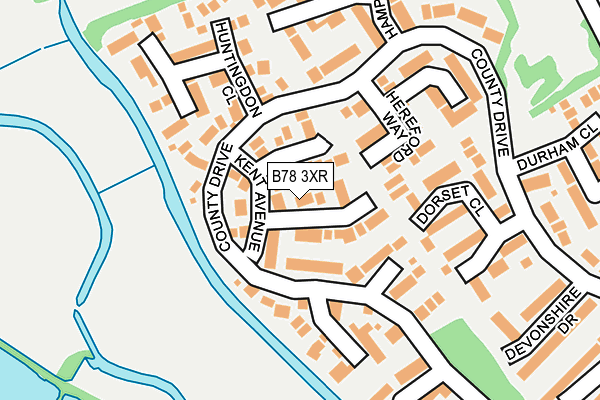 B78 3XR map - OS OpenMap – Local (Ordnance Survey)