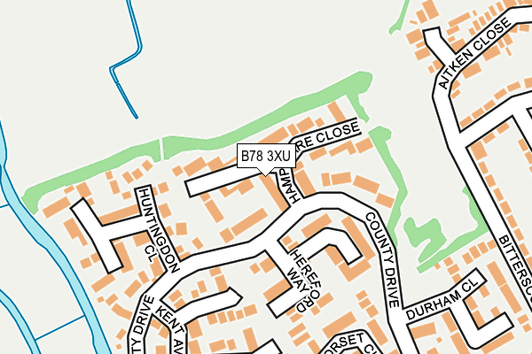 B78 3XU map - OS OpenMap – Local (Ordnance Survey)