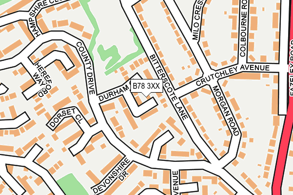 B78 3XX map - OS OpenMap – Local (Ordnance Survey)