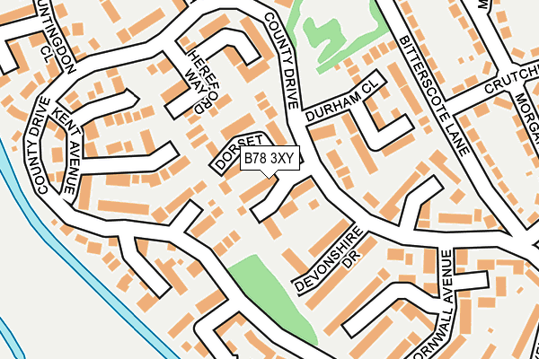 B78 3XY map - OS OpenMap – Local (Ordnance Survey)