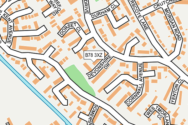 B78 3XZ map - OS OpenMap – Local (Ordnance Survey)