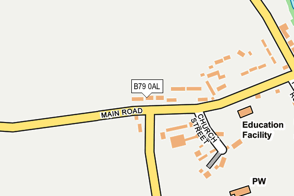 B79 0AL map - OS OpenMap – Local (Ordnance Survey)