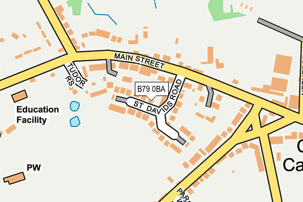 B79 0BA map - OS OpenMap – Local (Ordnance Survey)