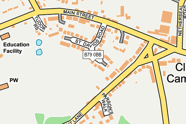 B79 0BB map - OS OpenMap – Local (Ordnance Survey)