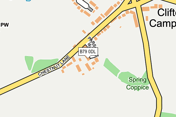 B79 0DL map - OS OpenMap – Local (Ordnance Survey)