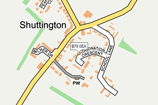 B79 0EA map - OS OpenMap – Local (Ordnance Survey)