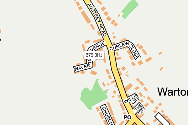 B79 0HJ map - OS OpenMap – Local (Ordnance Survey)