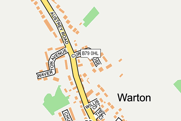 B79 0HL map - OS OpenMap – Local (Ordnance Survey)