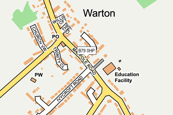 B79 0HP map - OS OpenMap – Local (Ordnance Survey)