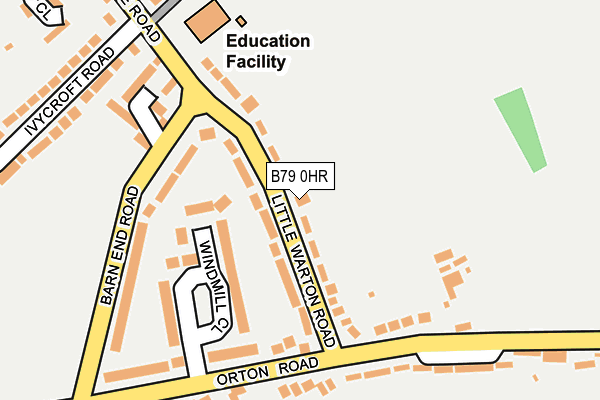 B79 0HR map - OS OpenMap – Local (Ordnance Survey)