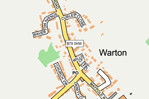 B79 0HW map - OS OpenMap – Local (Ordnance Survey)