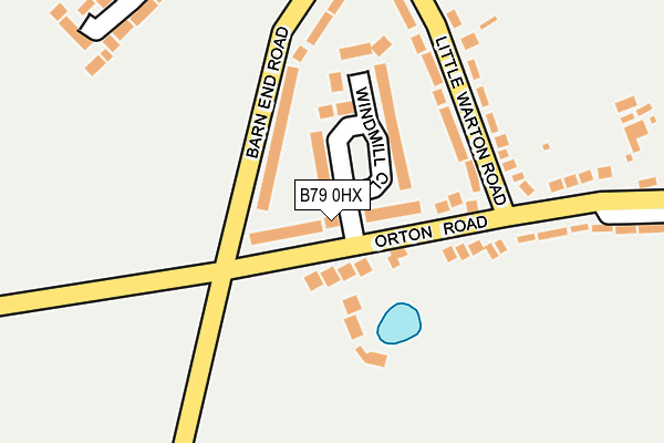 B79 0HX map - OS OpenMap – Local (Ordnance Survey)