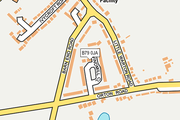 B79 0JA map - OS OpenMap – Local (Ordnance Survey)