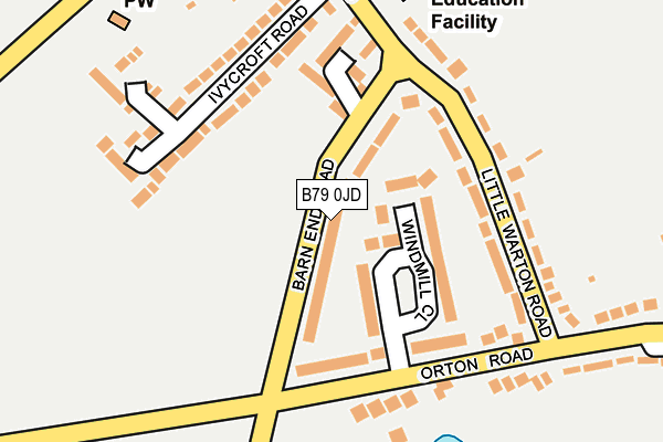 B79 0JD map - OS OpenMap – Local (Ordnance Survey)