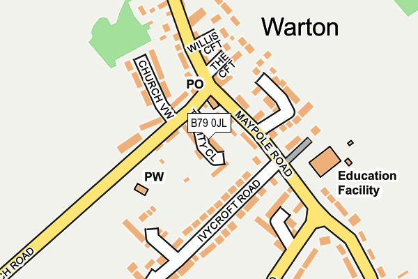 B79 0JL map - OS OpenMap – Local (Ordnance Survey)