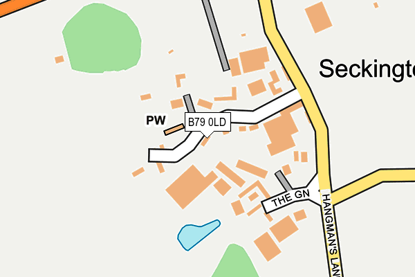 B79 0LD map - OS OpenMap – Local (Ordnance Survey)