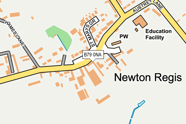 B79 0NA map - OS OpenMap – Local (Ordnance Survey)