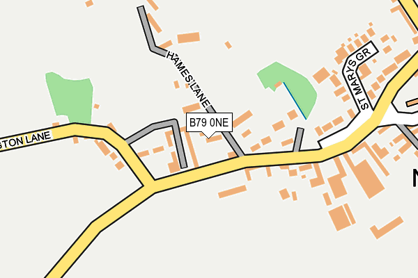 B79 0NE map - OS OpenMap – Local (Ordnance Survey)