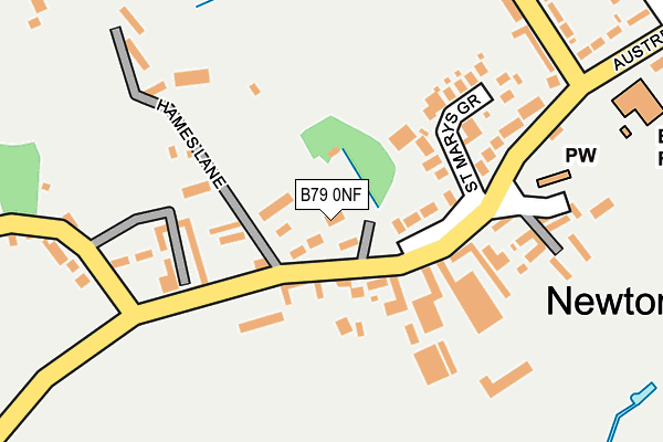 B79 0NF map - OS OpenMap – Local (Ordnance Survey)