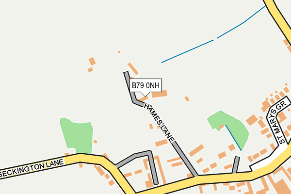 B79 0NH map - OS OpenMap – Local (Ordnance Survey)
