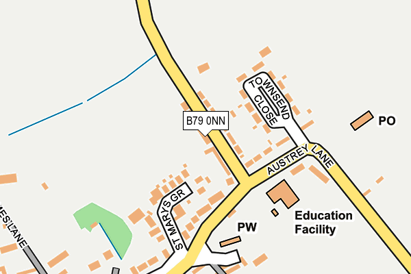 B79 0NN map - OS OpenMap – Local (Ordnance Survey)