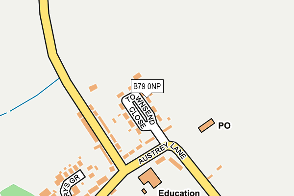 B79 0NP map - OS OpenMap – Local (Ordnance Survey)