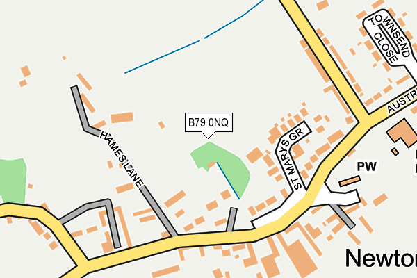 B79 0NQ map - OS OpenMap – Local (Ordnance Survey)