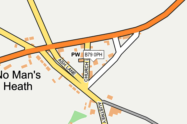 B79 0PH map - OS OpenMap – Local (Ordnance Survey)