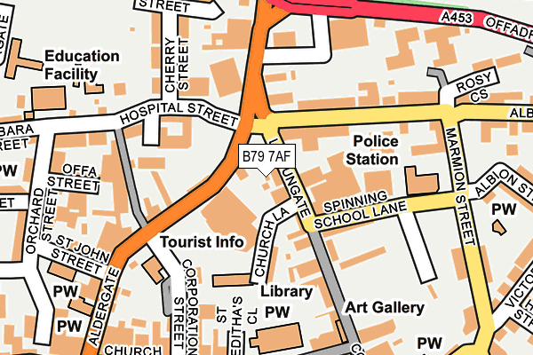 B79 7AF map - OS OpenMap – Local (Ordnance Survey)