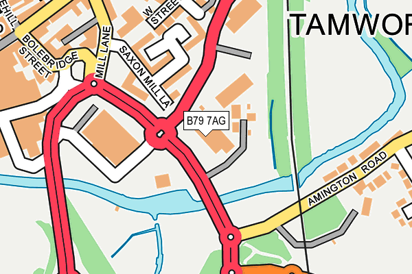 B79 7AG map - OS OpenMap – Local (Ordnance Survey)