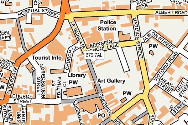 B79 7AL map - OS OpenMap – Local (Ordnance Survey)