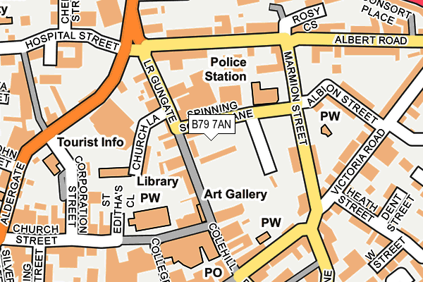 B79 7AN map - OS OpenMap – Local (Ordnance Survey)