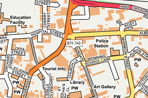 B79 7AS map - OS OpenMap – Local (Ordnance Survey)