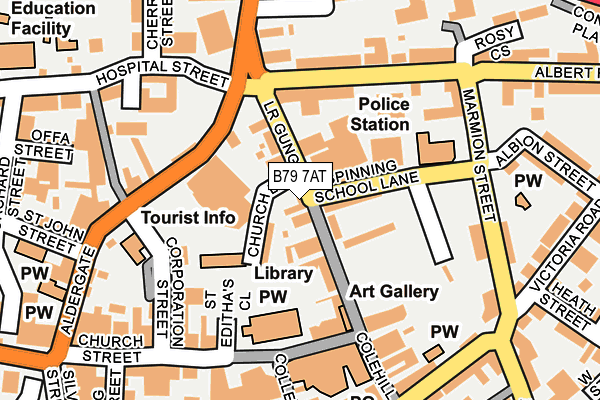 B79 7AT map - OS OpenMap – Local (Ordnance Survey)